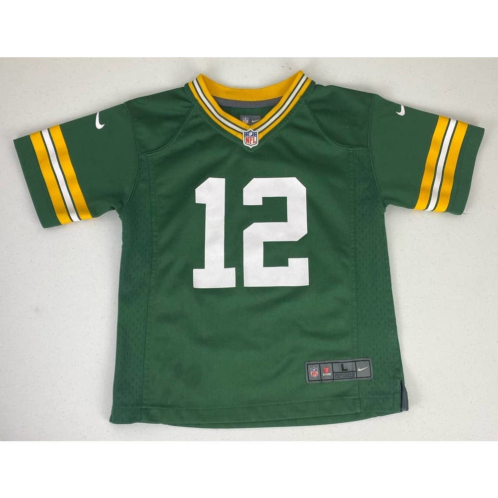 Youth Nike On Field NFL Green Bay Packers Aaron Rodgers #12 football jersey, L